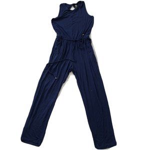 Bobeau Jump Suit Women's S Blue Sleeveless Dark Wash Regular Fit Size Small S